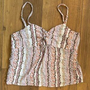 Floral SO Goods For Life Front-Knot Tank - XS